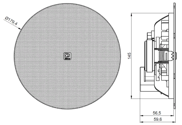 AUDAC CENA510D/W,  широкополосная, потолочная акустическая система